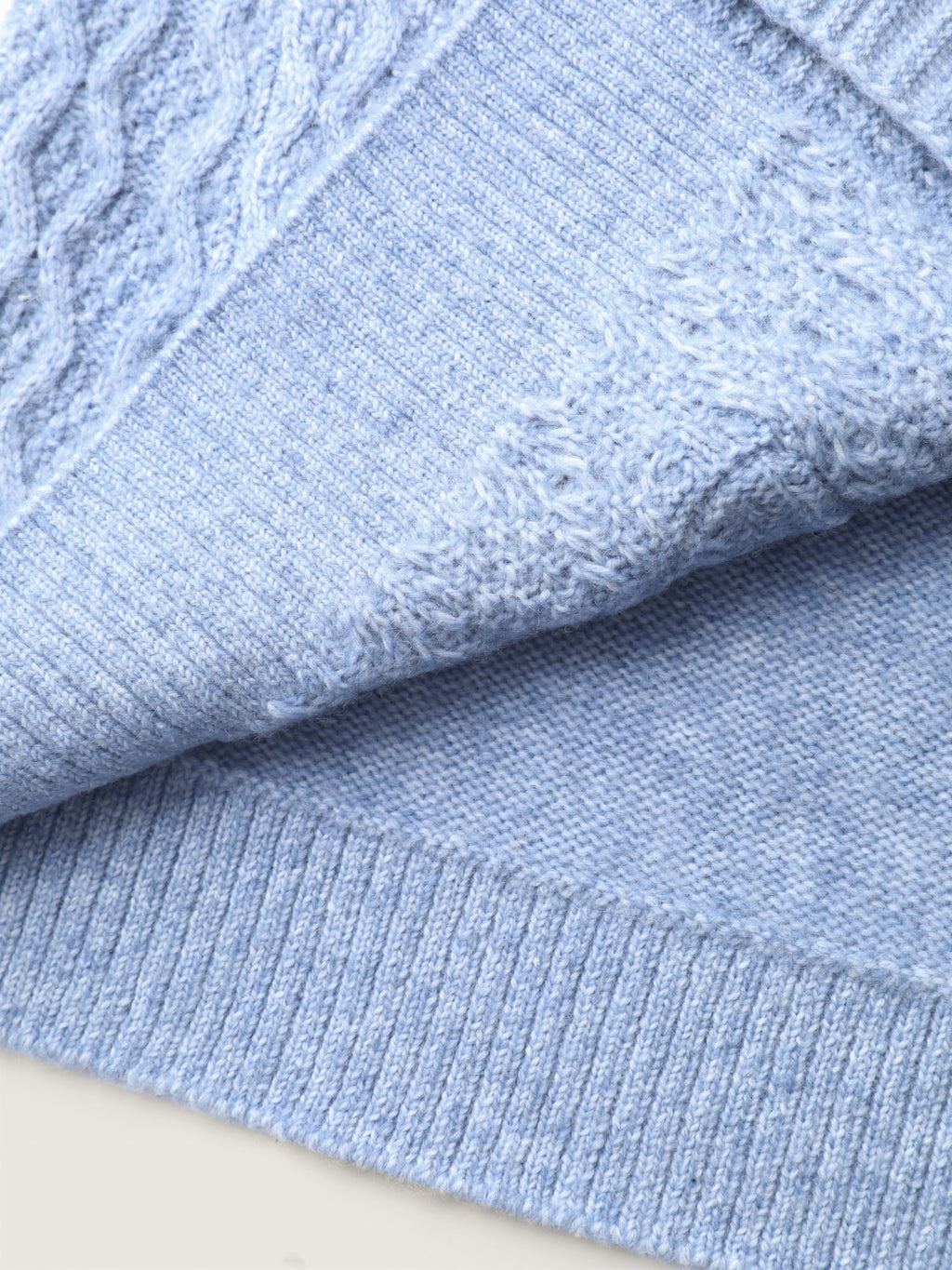 Cable Knit Textured Pockets Cardigan