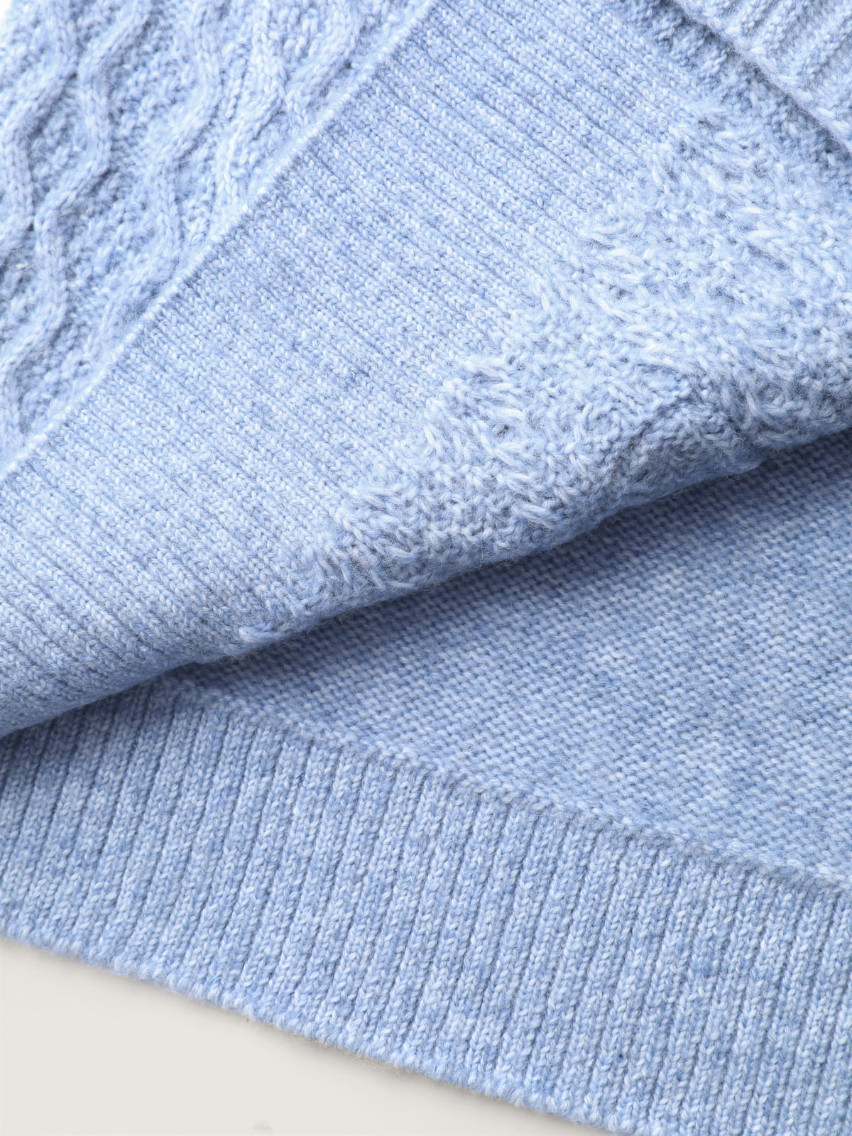 Cable Knit Textured Pockets Cardigan