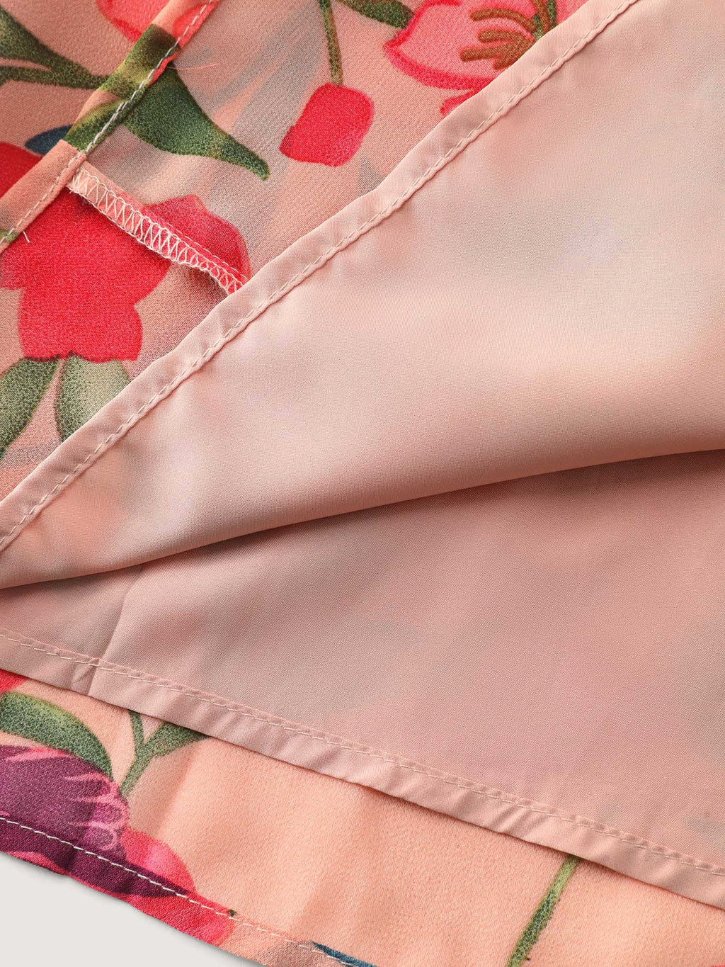 Romantic Floral Print Ruffled Edge Maxi Dress
