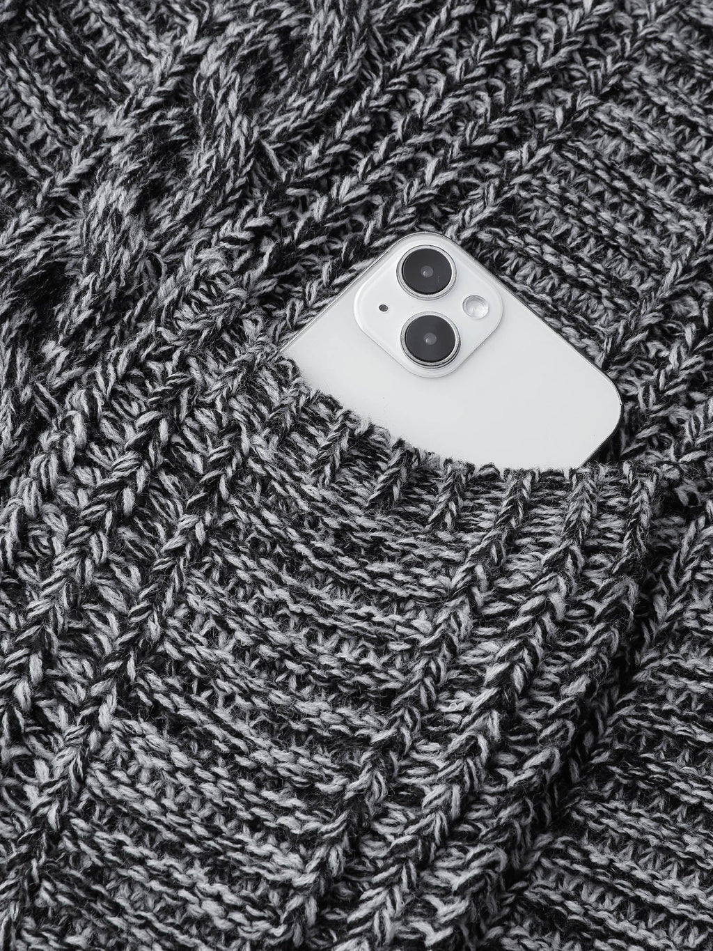 Textured Open Front Hooded Knit Cardigan