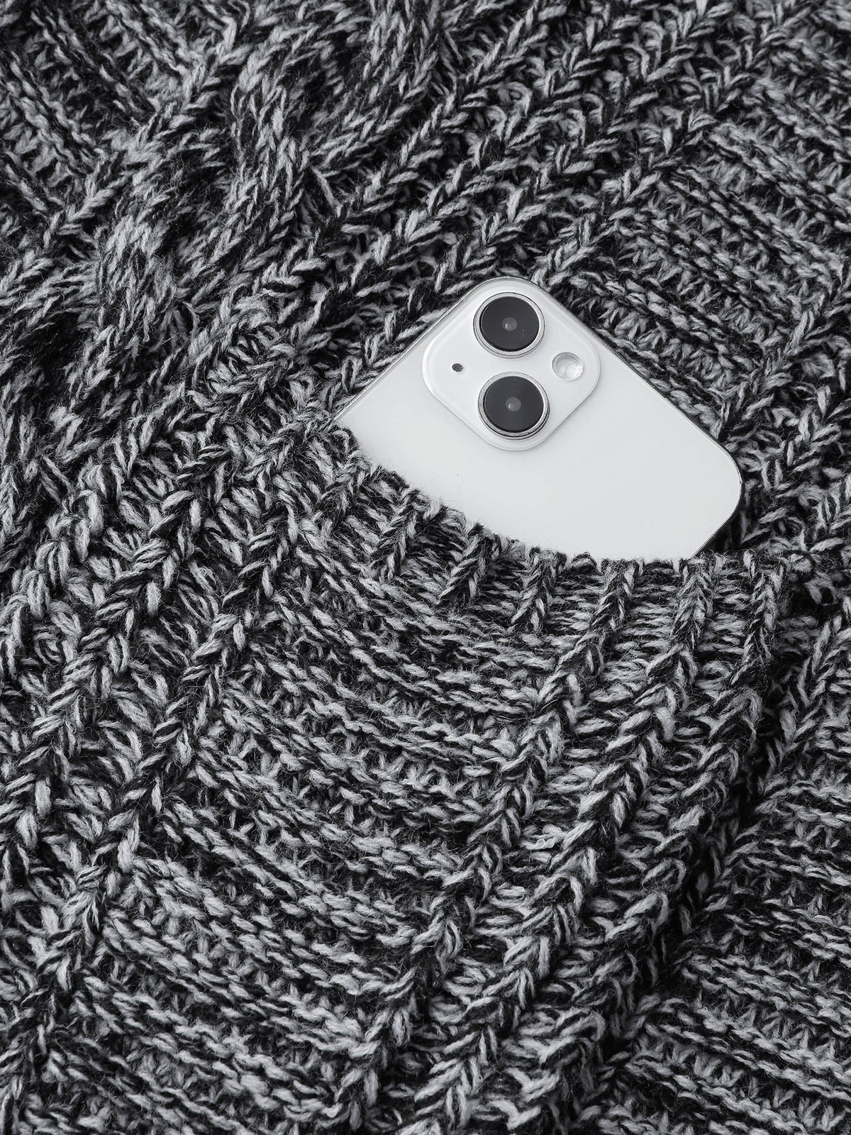 Textured Open Front Hooded Knit Cardigan