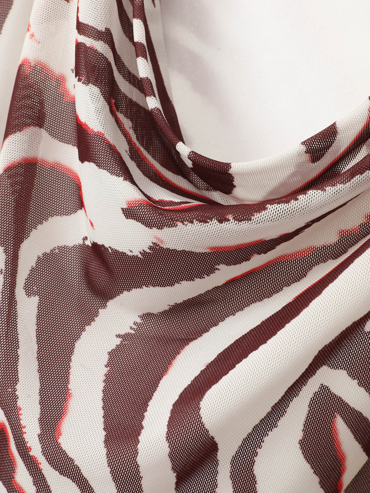 Stretchy Zebra Print Asymmetrical Hem Midi Dress