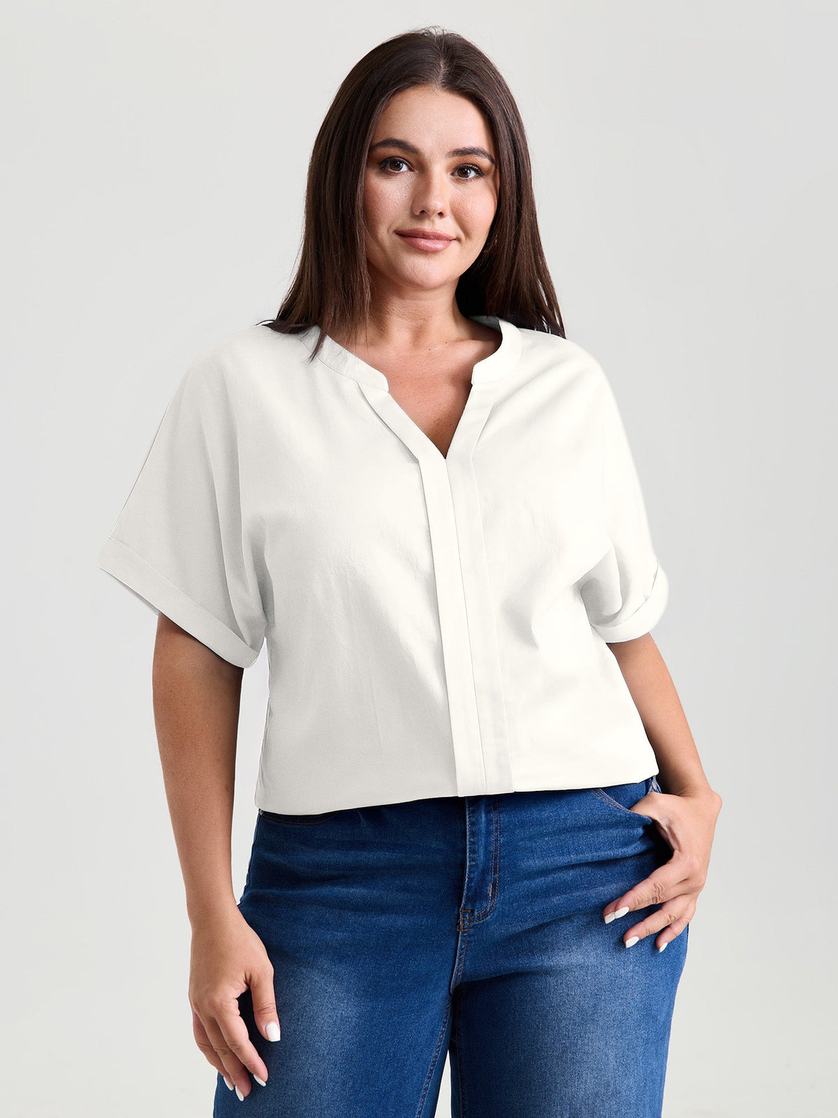 Breathable Feel Textured Blouse