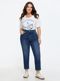 Stretchy High-Rise Cropped Jeans