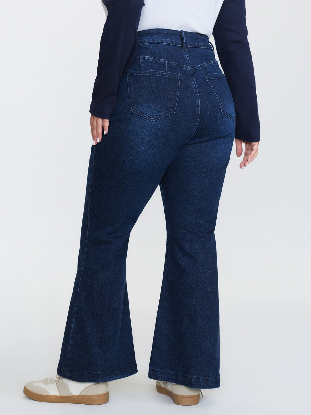 Stretchy Mid-Rise Bootcut Jeans