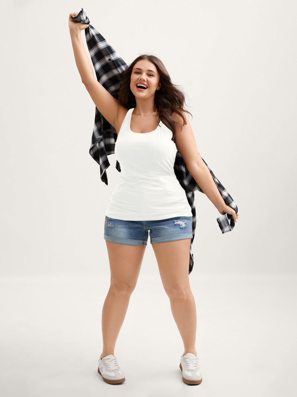 Supportive Bra Pleated Fitted Tank Top