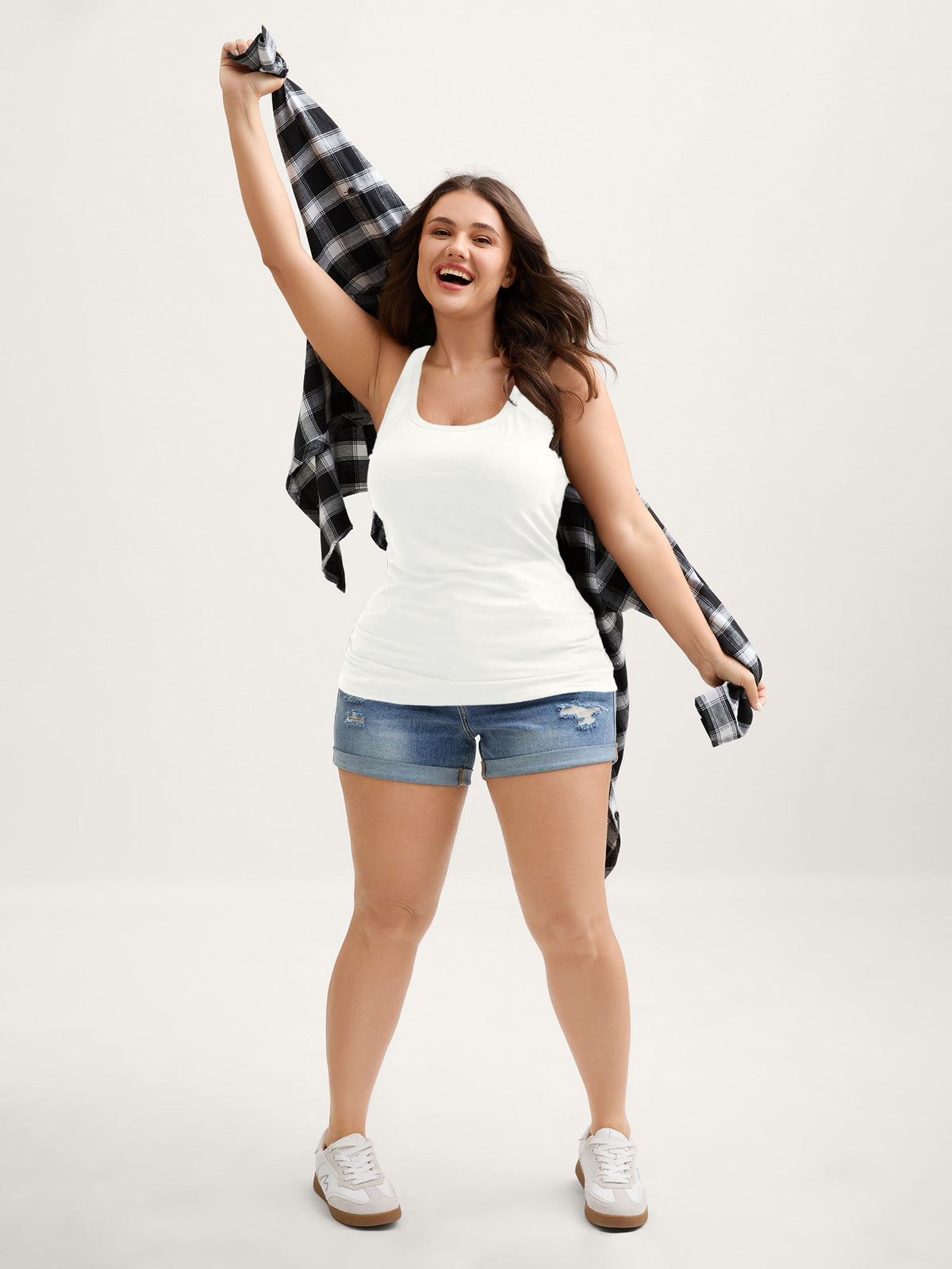 Supportive Bra Pleated Fitted Tank Top