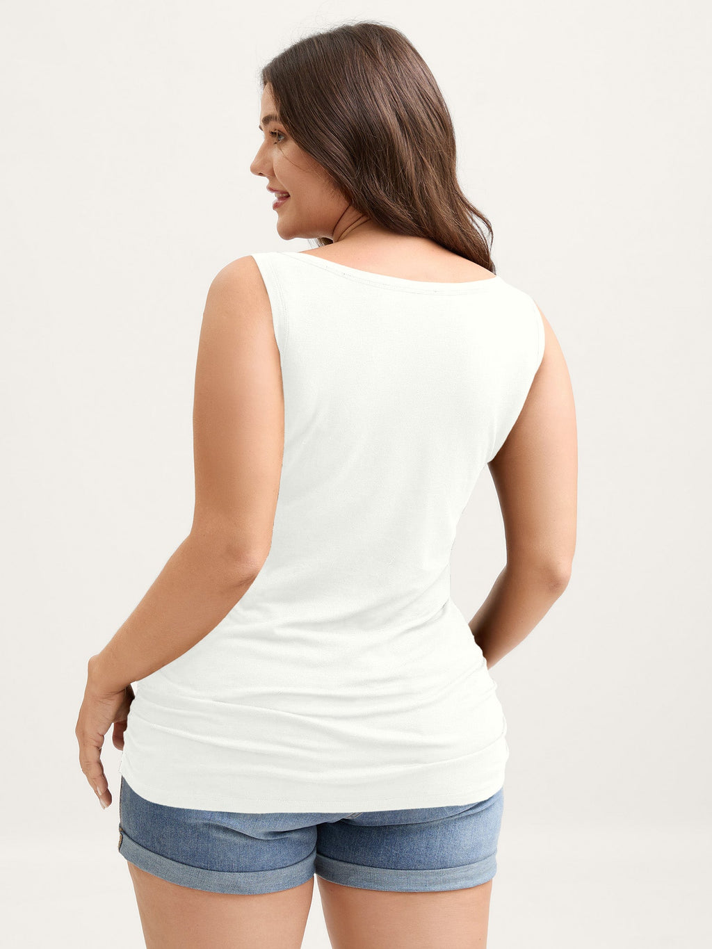 Supportive Bra Pleated Fitted Tank Top