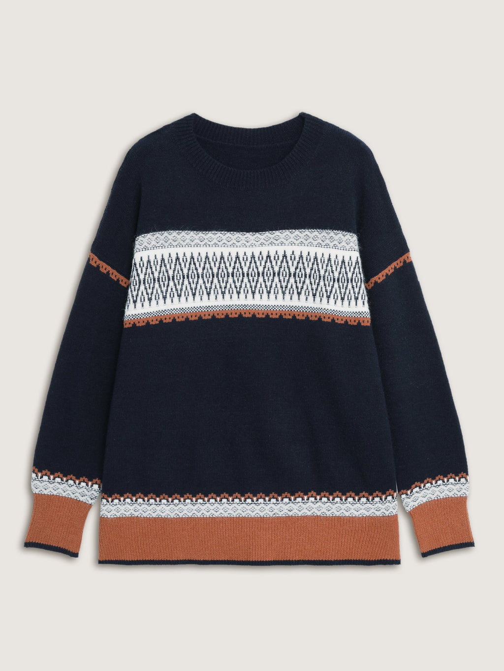 Supersoft Super Stretchy Geometric Stripe Pullover