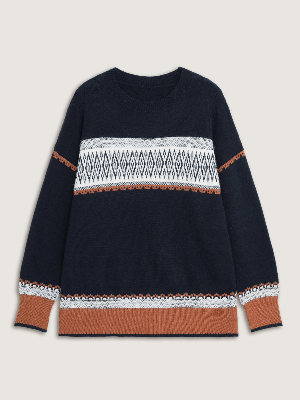 Supersoft Super Stretchy Geometric Stripe Pullover