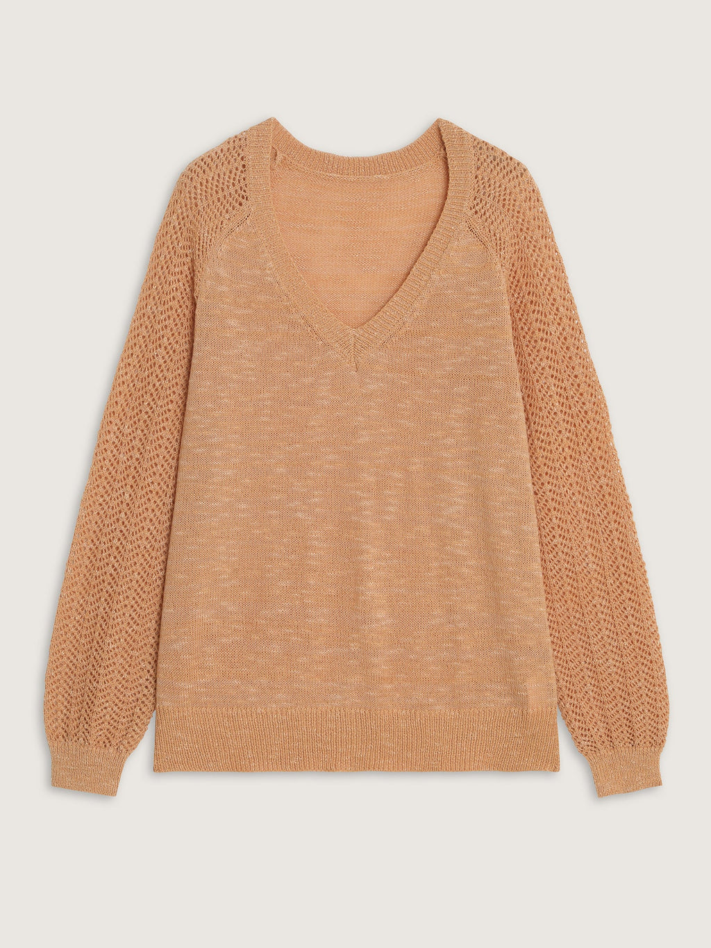 Texture Cut Out Raglan Sleeve Pullover