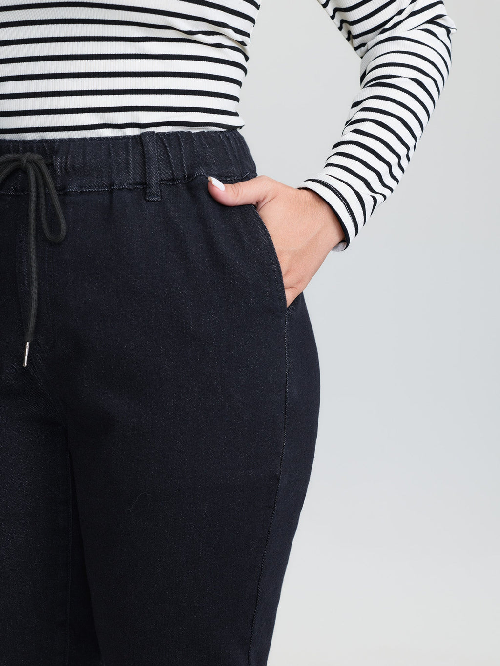 Supersoft Cinched Stretchy Waist Skinny-Fit Jeans