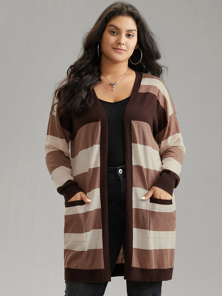 Supersoft Essentials Colorblock Contrast Pocket Cardigan