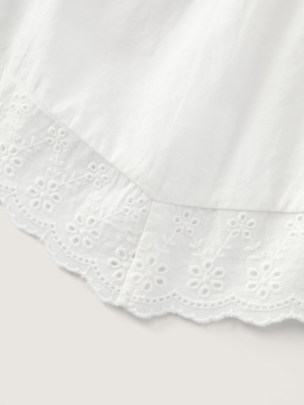 Cotton V-Neck Tiered Plain Blouse