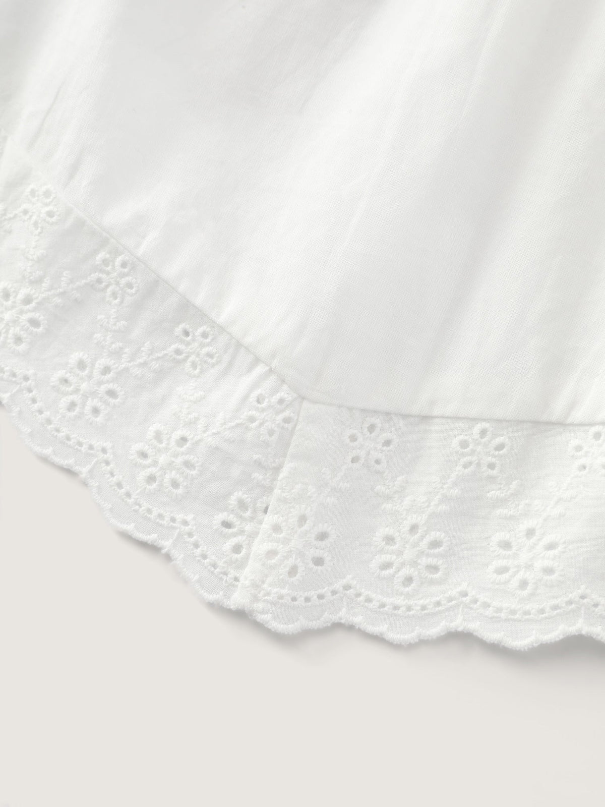 Cotton V-Neck Tiered Plain Blouse