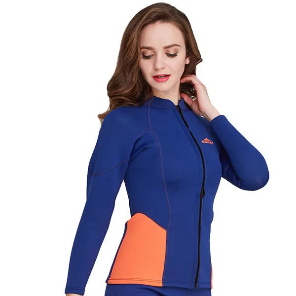 SBART 2MM Snorkeling Suit Warm Wetsuit Diving Long Sleeve Jacket
