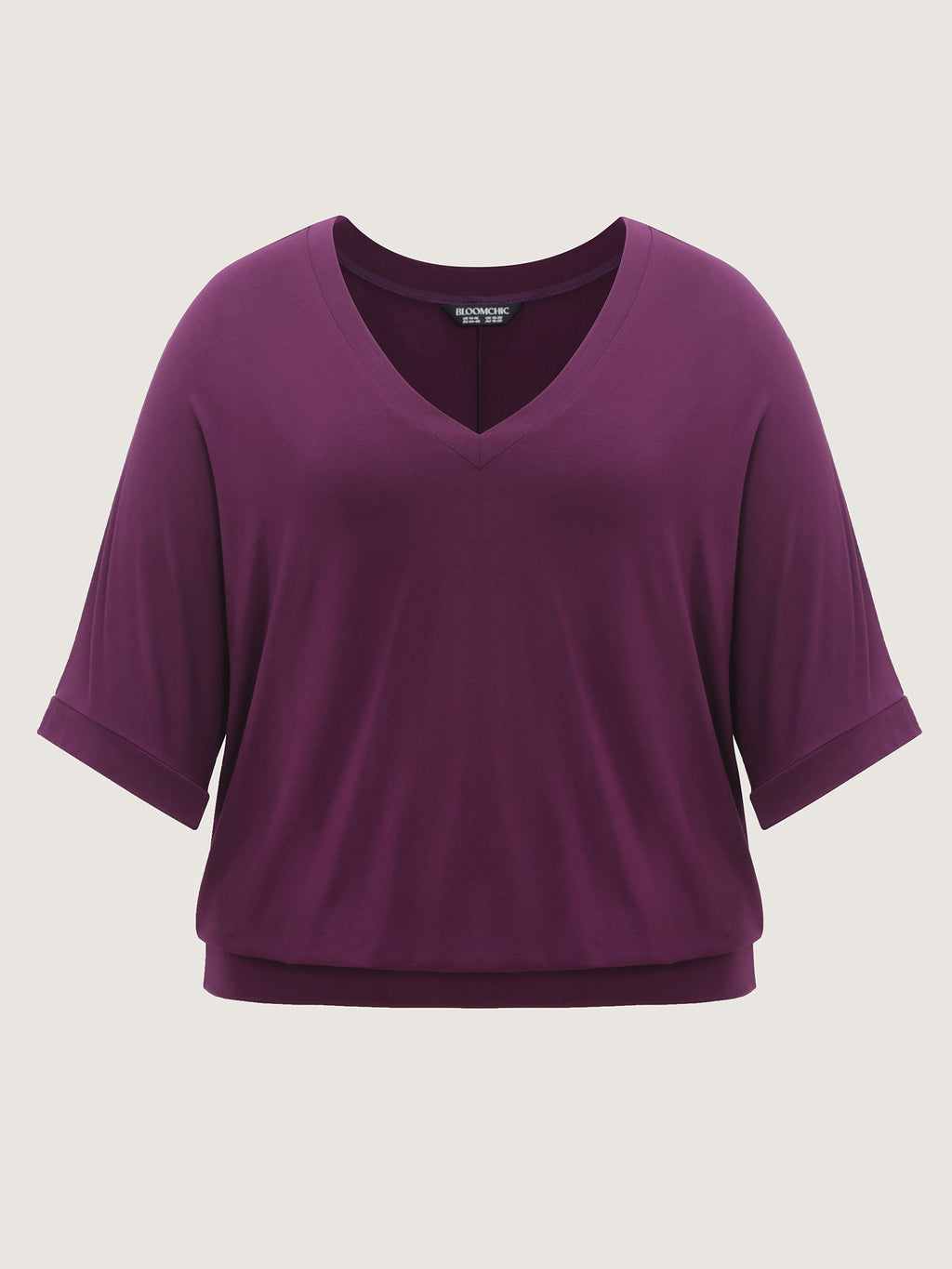 Supersoft Stretchy V-Neck Plain T-Shirt