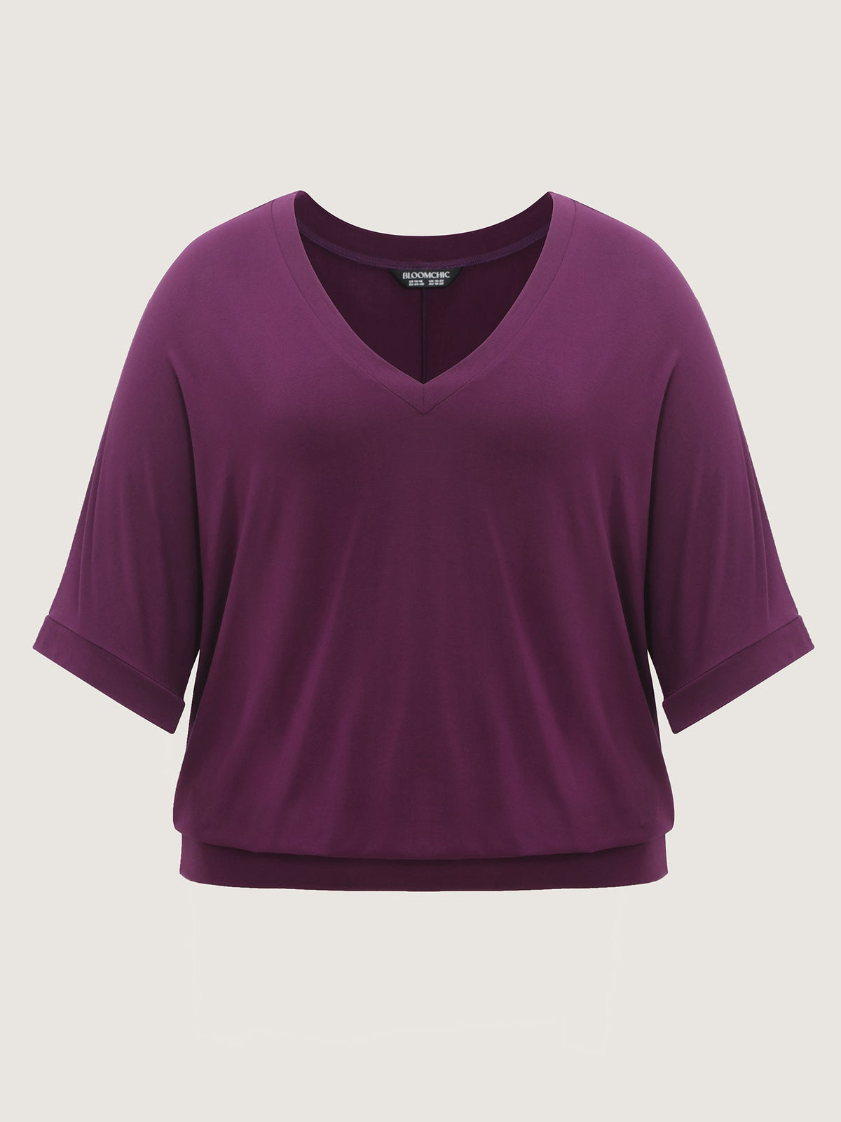 Supersoft Stretchy V-Neck Plain T-Shirt