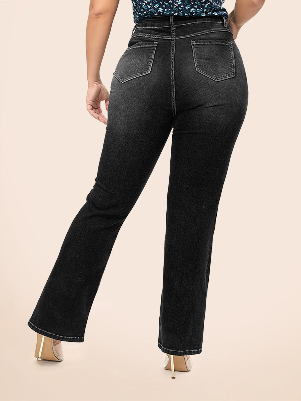 Thigh-Friendly Stretchy Flared Jeans