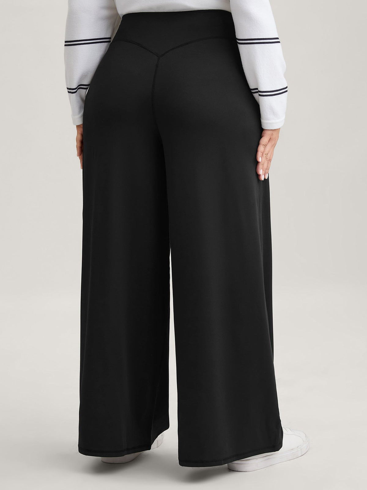 Super Stretchy Wide-Leg Casual Pocket Pants