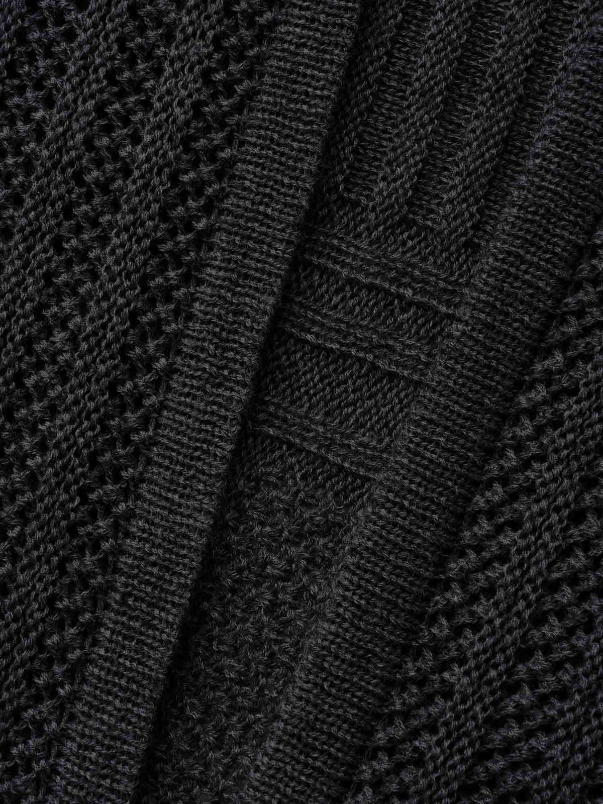 Plain Textured Kimono Collar Cardigan