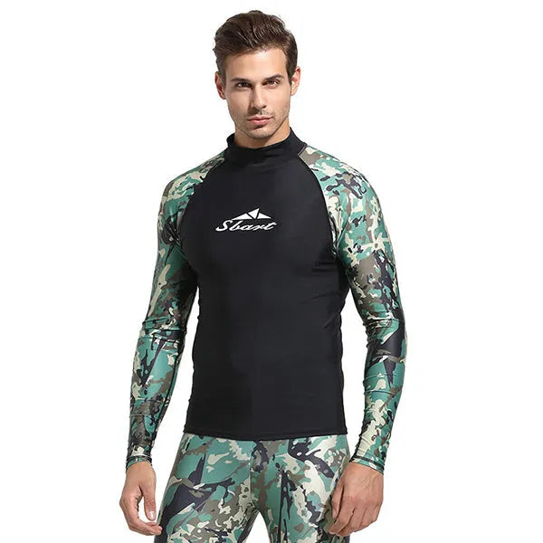SBART Camouflage Men Rashguard Shirt Pant