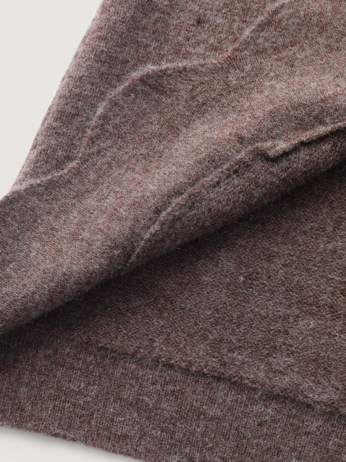 Wavy Arc Hem Tie-Front Knit Cardigan
