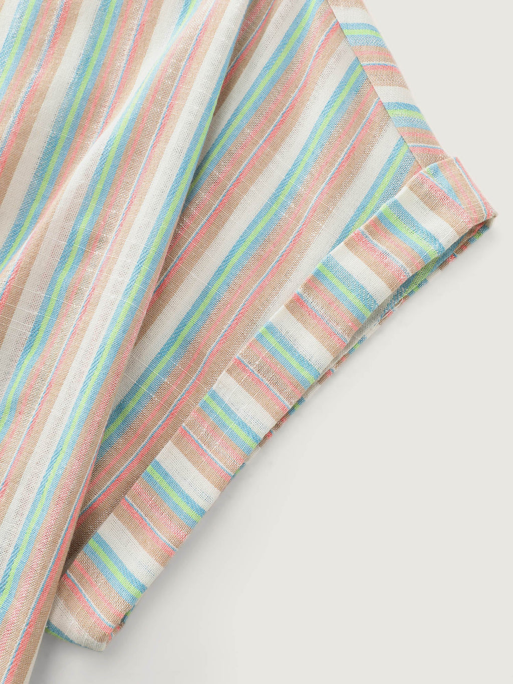 Striped Print Knotted Front Blouse