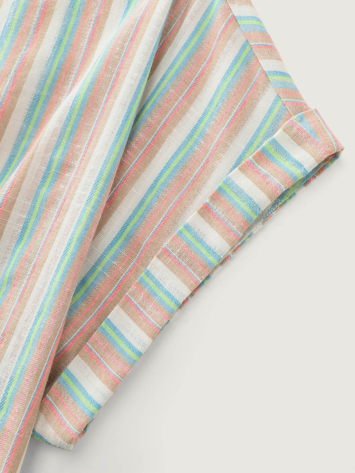 Striped Print Knotted Front Blouse