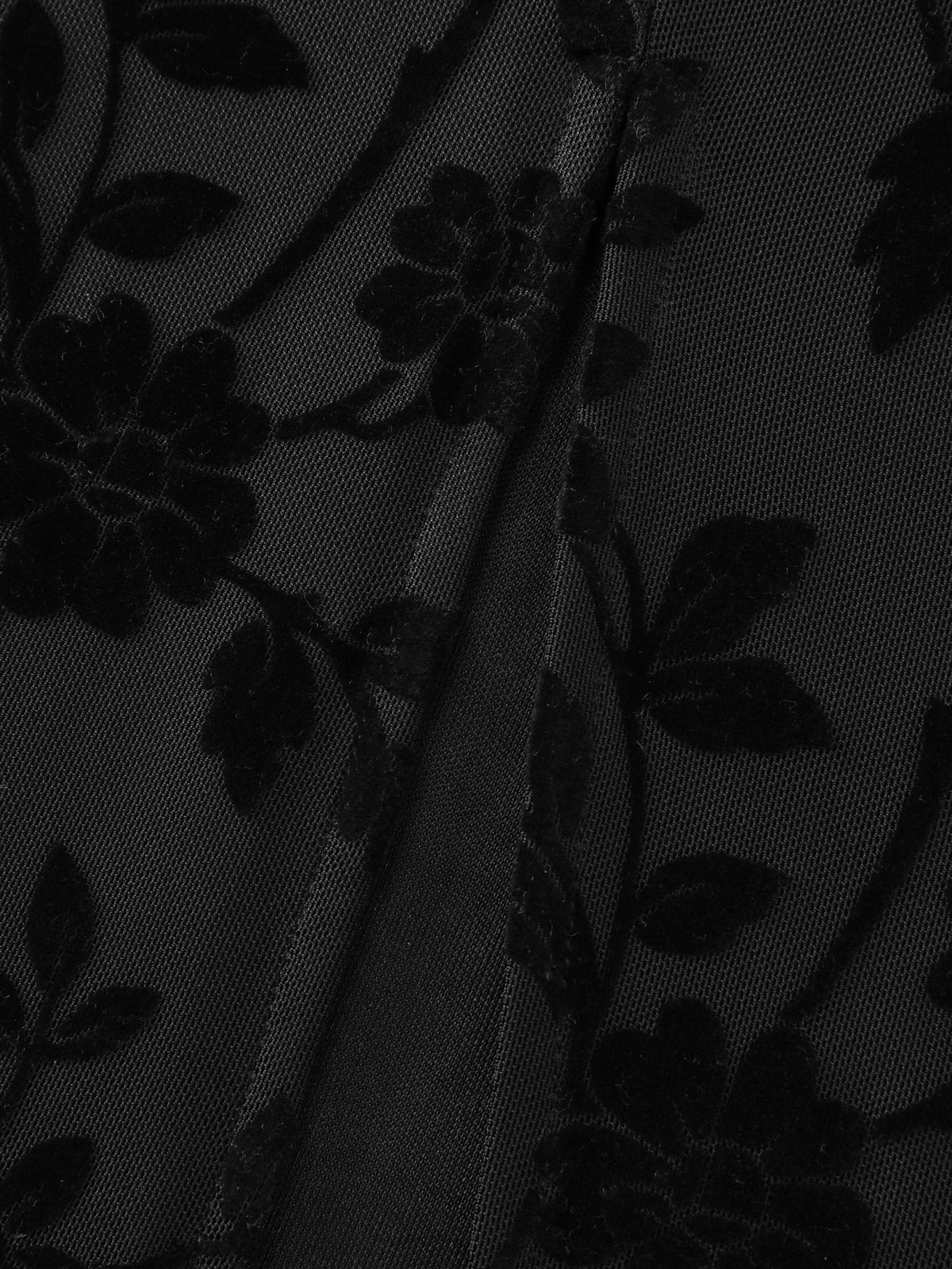 Floral Textured Jacquard Slit Hem Maxi Dress