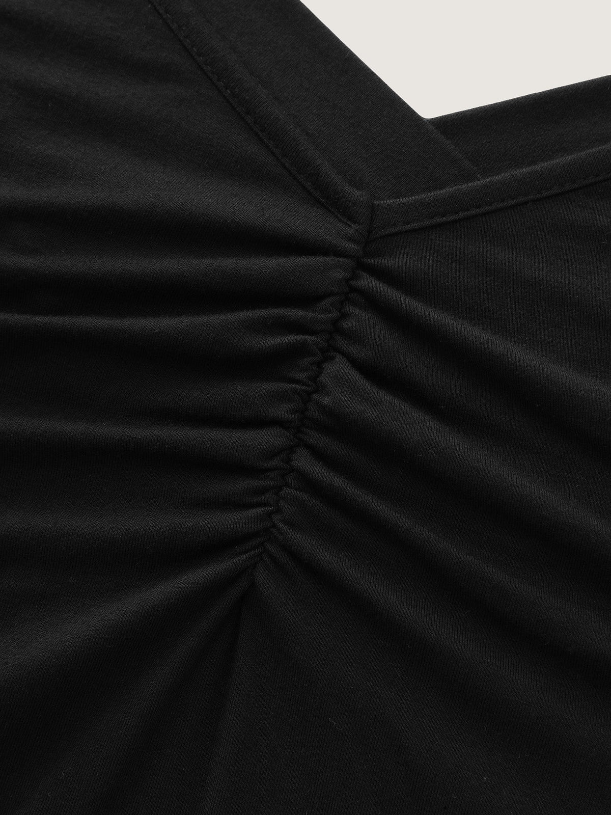 Back Cross-Tie Ruched Front Knit Top