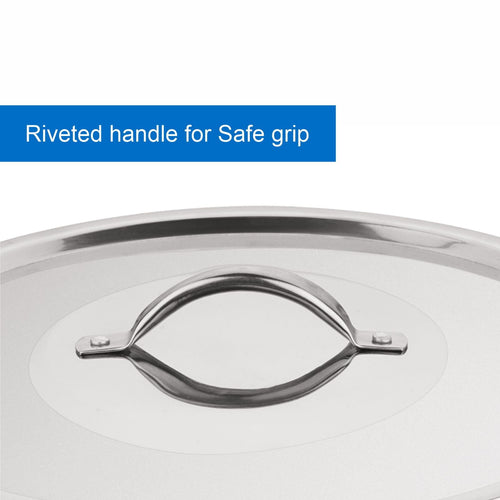 8 Quart Stainless Steel Stock Pot with Metal Lid & Dual Handles, Large Cooking Pot for Soup, Stew, Boiling, Commercial & Home Use