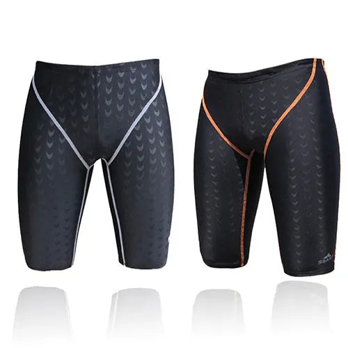 SBART Men's Lycra Rash Guards Pants Shark Skin Competitive Beach Shorts Jammers