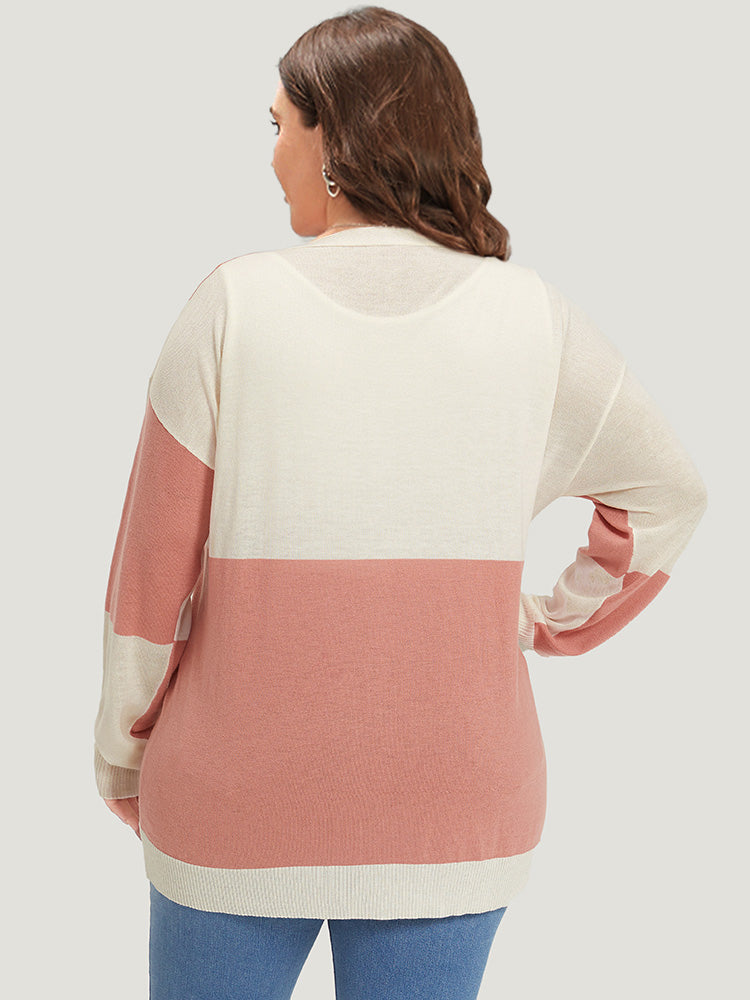 Supersoft Essentials Colorblock Two Tone Button Up Cardigan