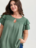 Pure Cotton Layered Sleeve Flowy Blouse