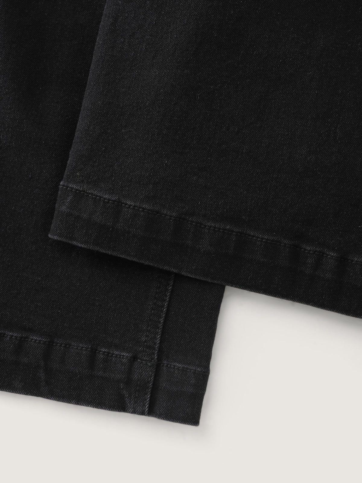 Pull-On Stretchy Waist Wide-Leg Jeans