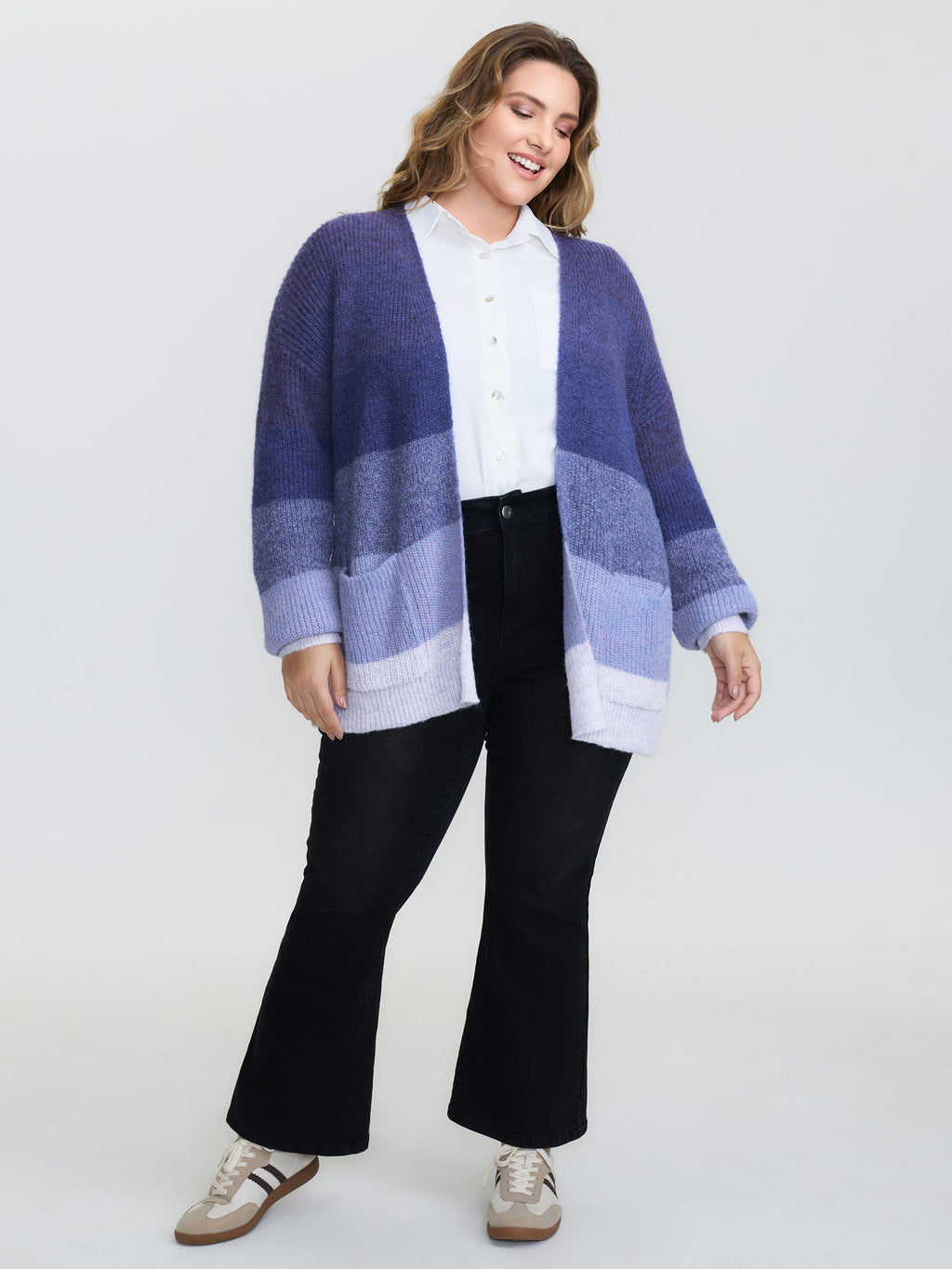 Super Stretchy Textured Pocket Knit Cardigan
