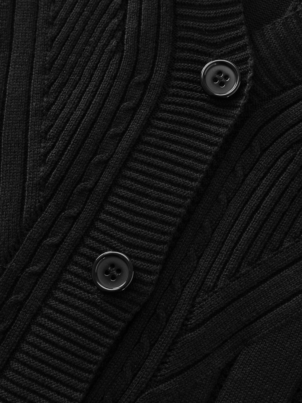 Textured A-Shaped Hem Lantern Sleeve Knit Cardigan