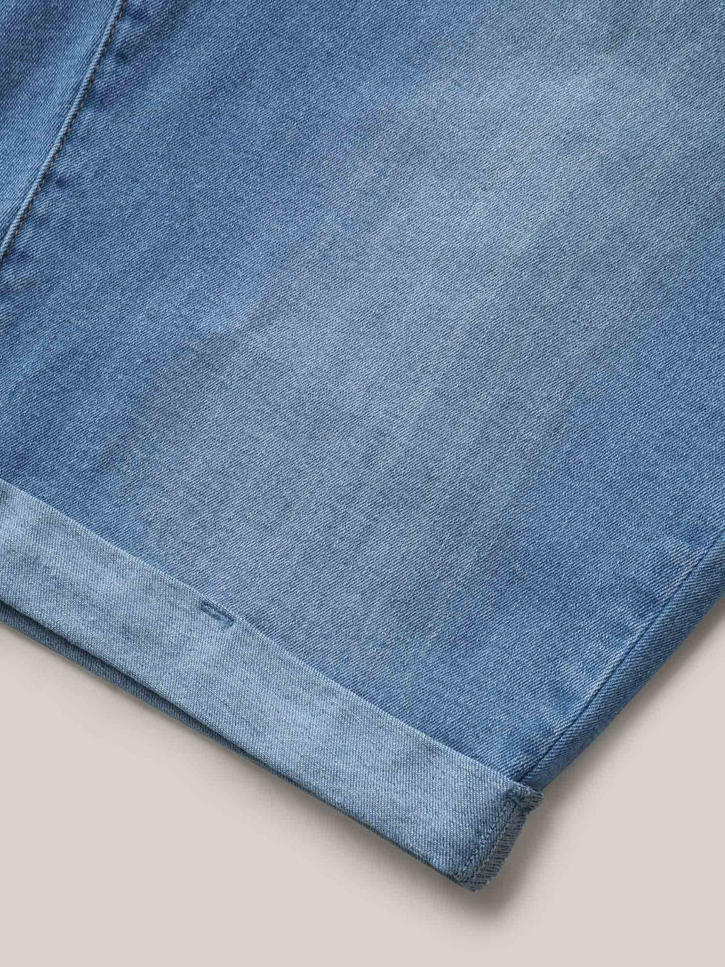 Pull-On Stretchy Skinny-Fit Denim Shorts