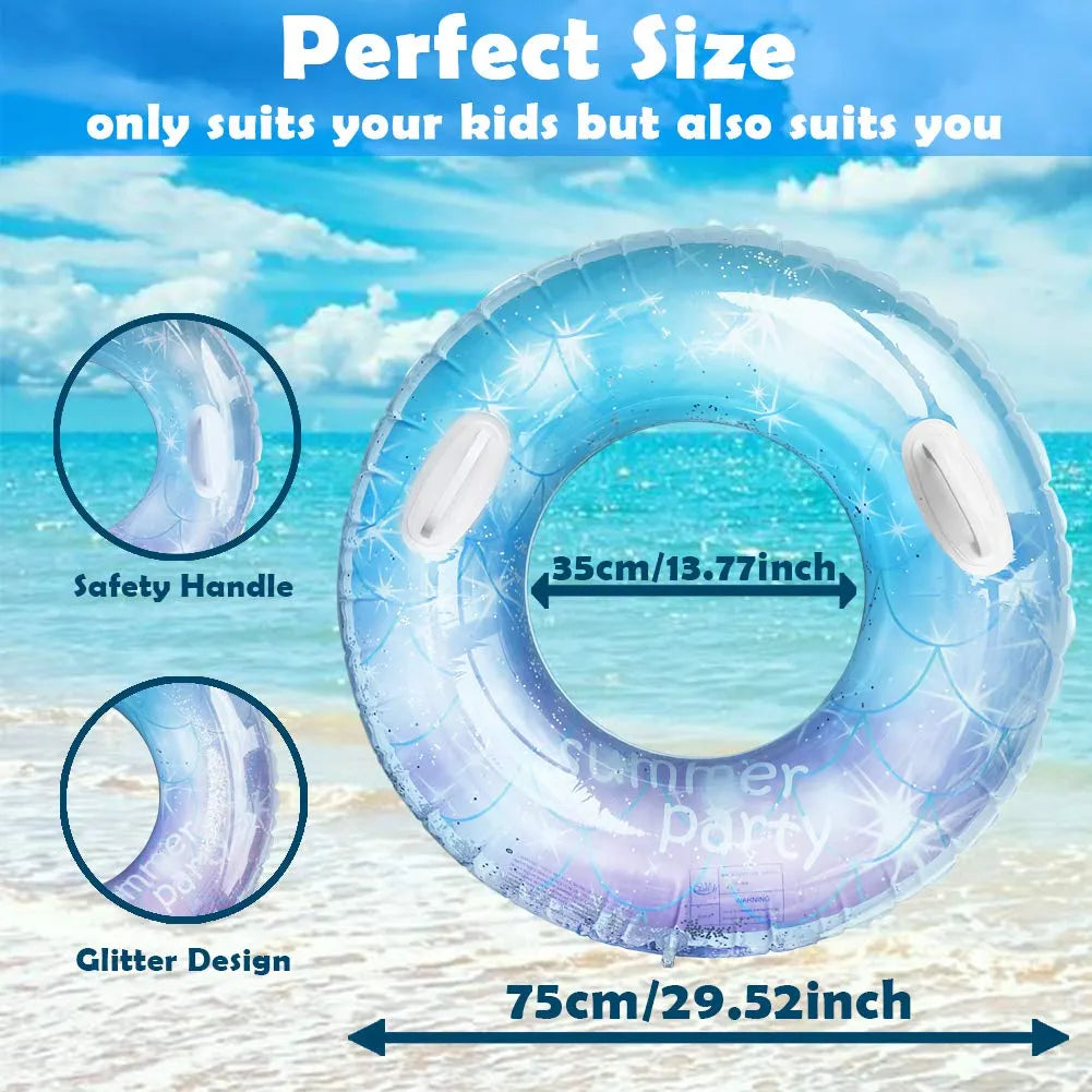 Glitter Swim Ring Pool Float Tube