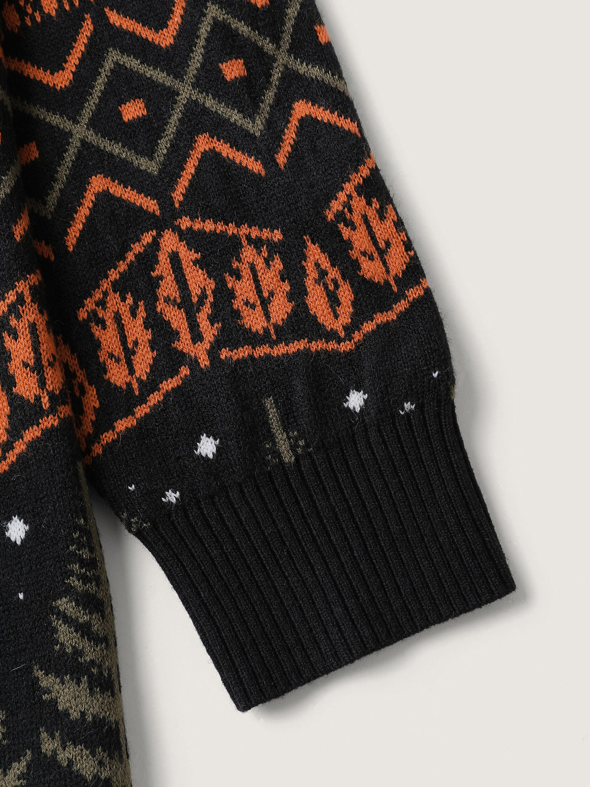 Fox in Forest Contrast Knit Cardigan