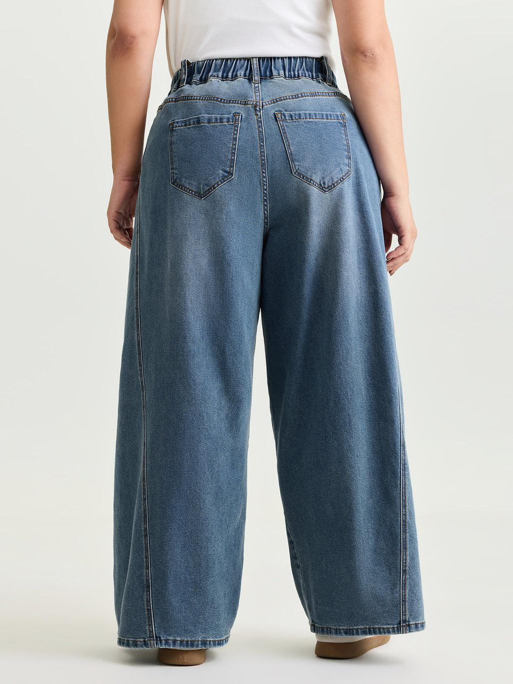 Stretchy Elastic Back Waistband Jeans