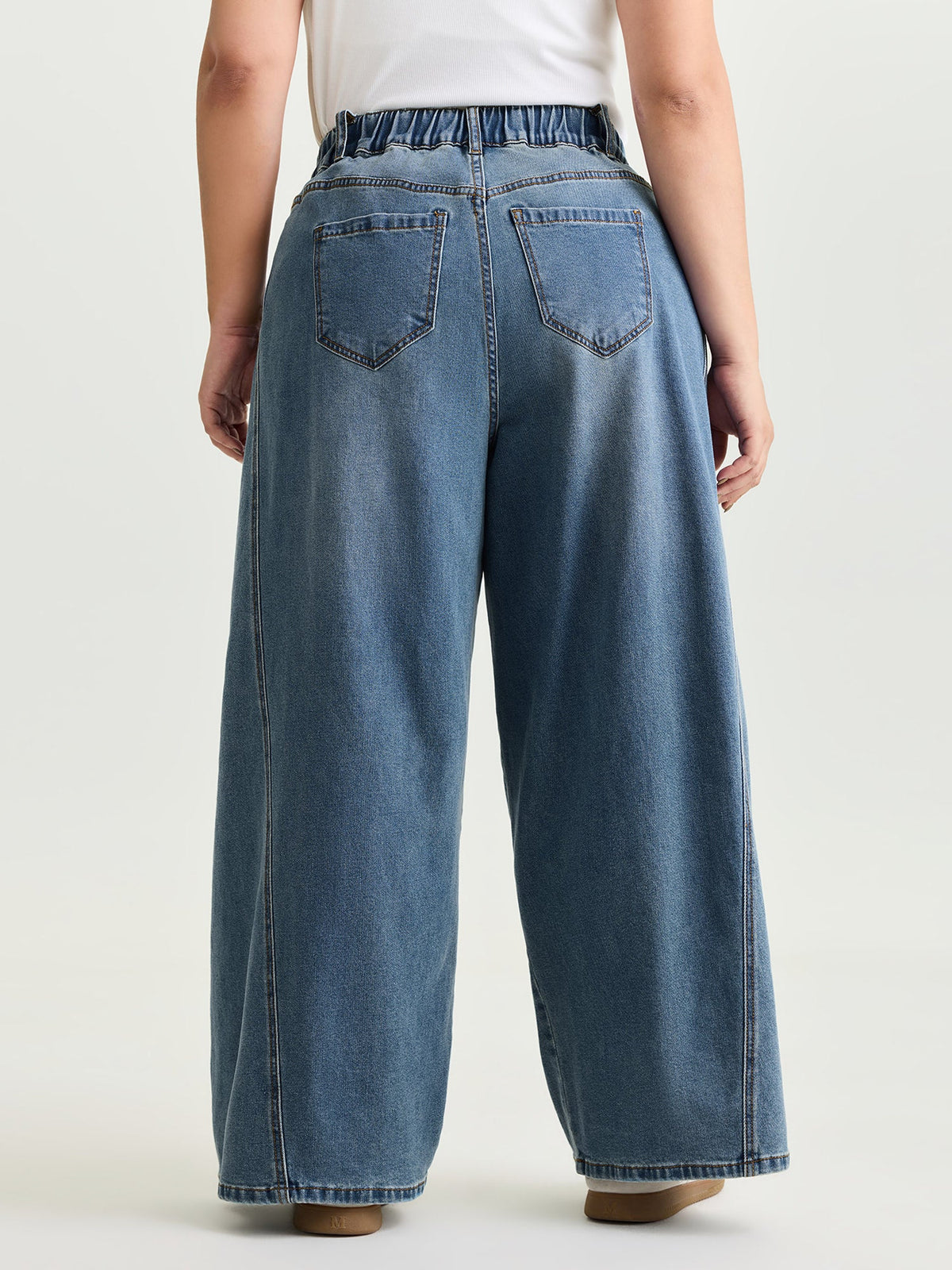 Stretchy Elastic Back Waistband Jeans