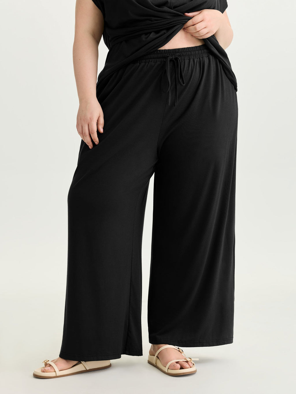 Supersoft Drawstring Waist Straight Leg Pants