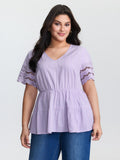 Cotton Textured Tiered Blouse