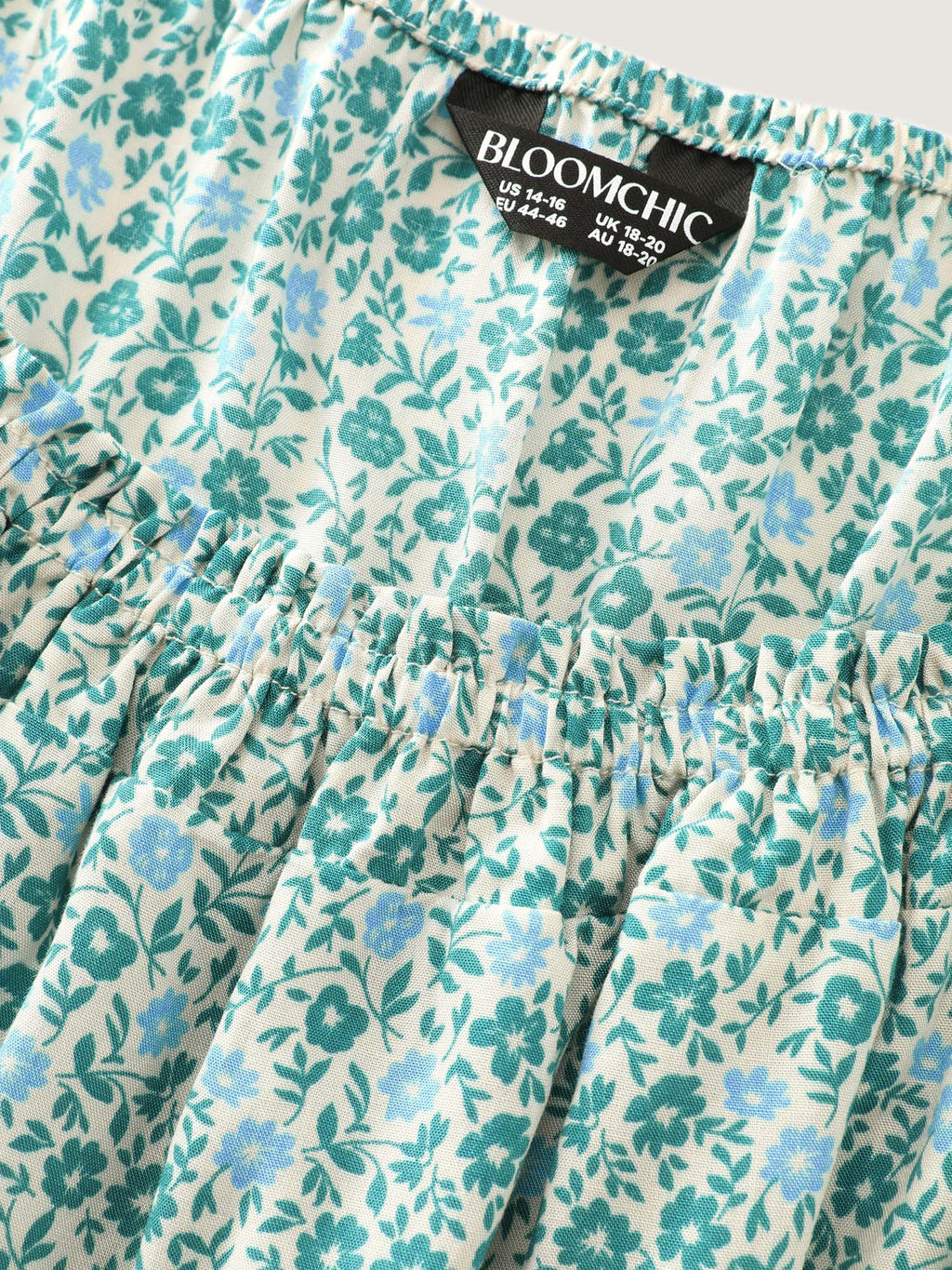 Floral Print Square Neckline Blouse