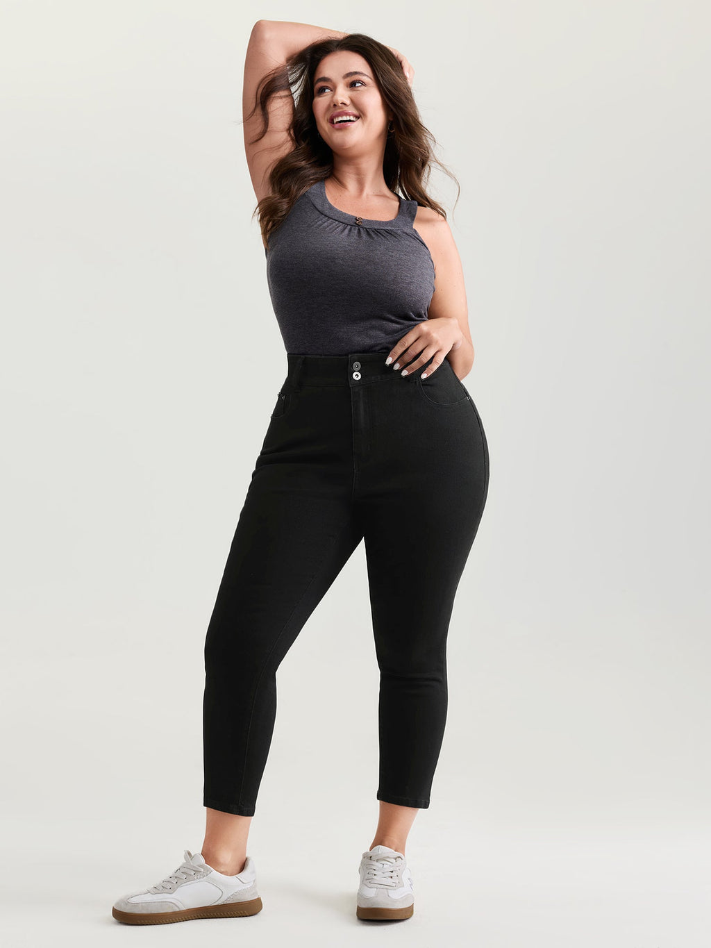 Hip Sculpting High Rise Cropped Jeans