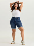 Hip Lifting No Gap Waist Skinny-Fit Denim Shorts