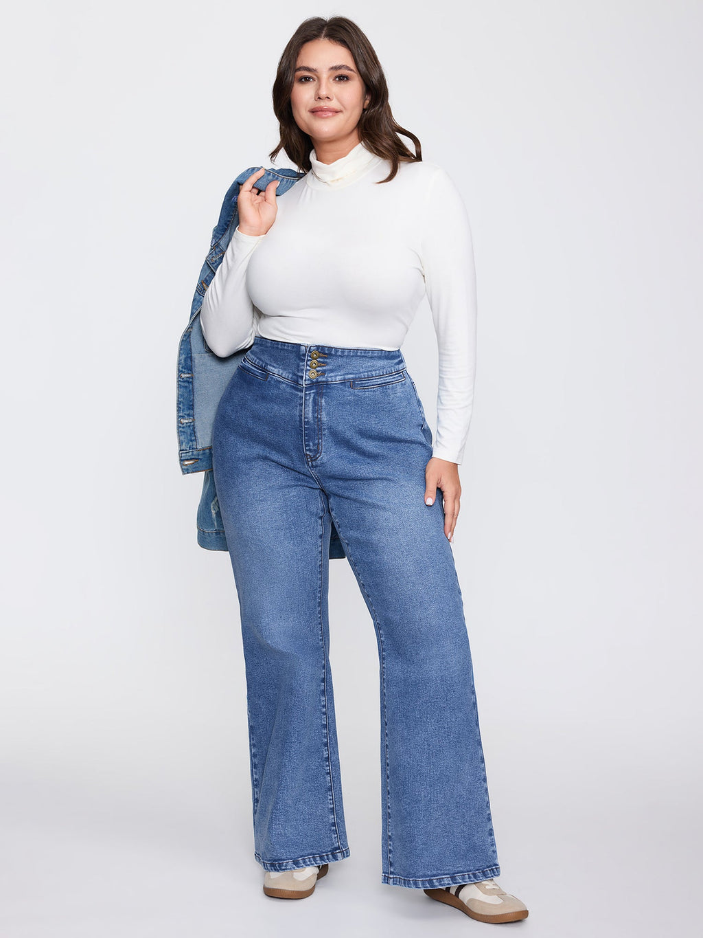 Thigh Friendly Stretchy Waist Flare Jeans