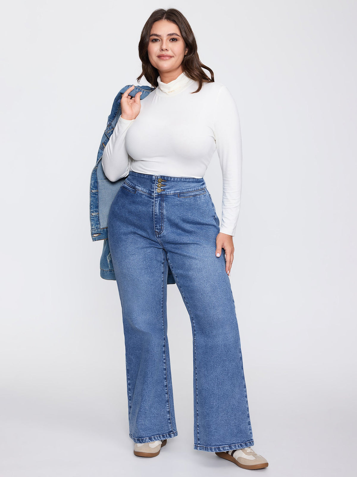 Thigh Friendly Stretchy Waist Flare Jeans